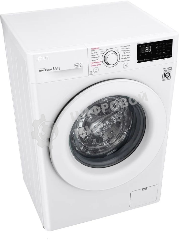 Стиральная машина LG F2V3GS3W белый, загрузка фронтальная 8,5 кг, 1200 об/мин., класс: А