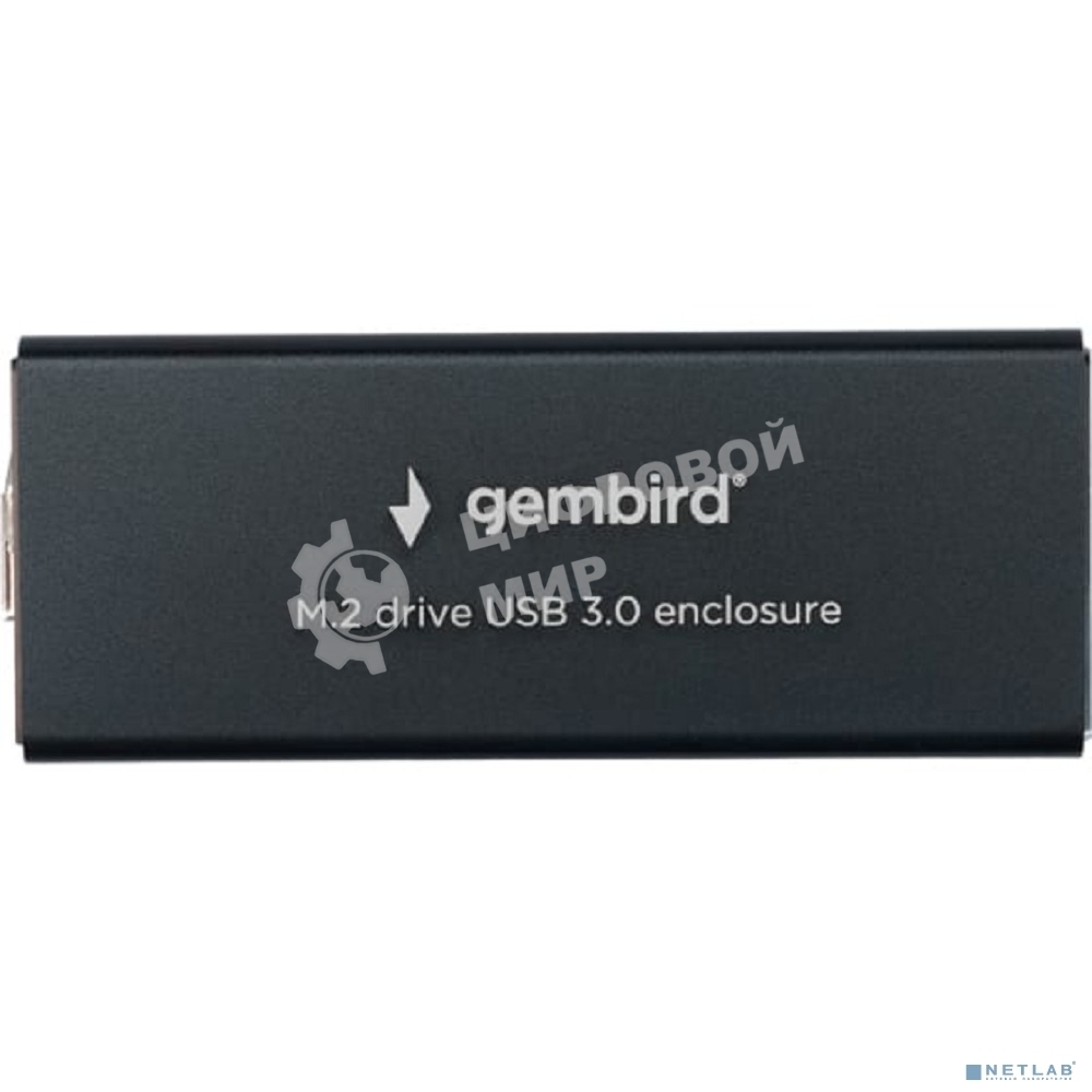Внешний корпус Gembird EEM2-SATA-1 USB 3.0 для M2 SATA порт MicroB, металл, черный