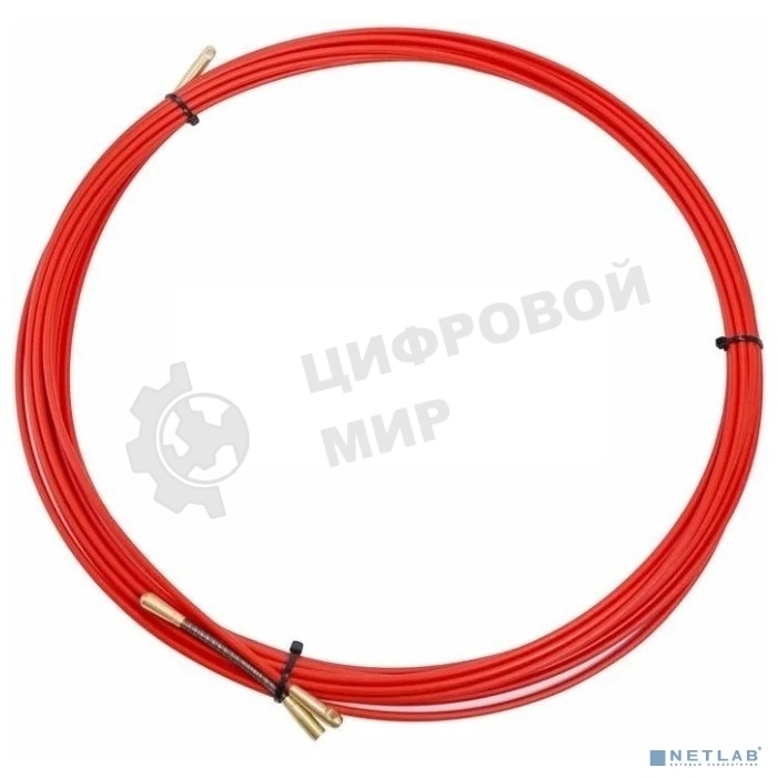 Протяжка кабельная Rexant (мини УЗК в бухте), стеклопруток, d=3,5мм, 30м красная