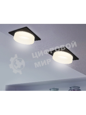 Светильник Ambrella light TN1316 SBK/FR черный песок/белый матовый GU5.3 92*92*45