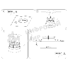 Светильник Ambrella light TN51817 BK черный IP20 GX53 D100*63