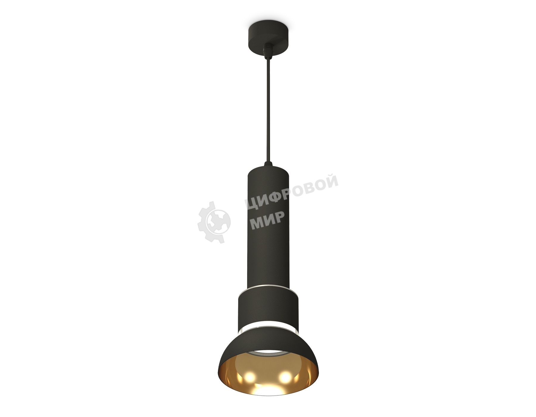 Светильник Ambrella Light XP8111007 SBK/PYG/CL черный песок/золото желтое полированное/прозрачный GX53