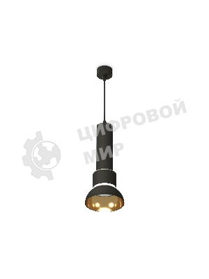 Светильник Ambrella Light XP8111007 SBK/PYG/CL черный песок/золото желтое полированное/прозрачный GX53