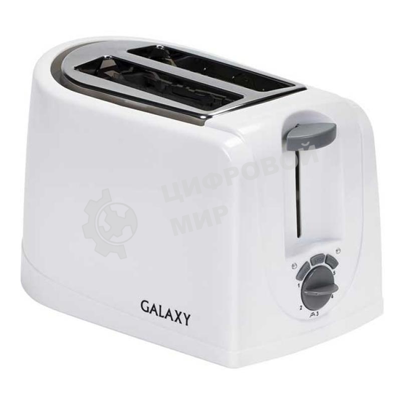 Тостер Galaxy GL 2906, белый, пластик, 850 Вт