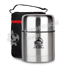 Термос Арктика, 301-500А, супер широкое горло, 0,5 л, для супа и еды в чехле, холод/тепло 12 ч