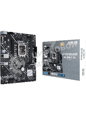 Материнская плата ASUS PRIME H610M-E D4-CSM, LGA 1700, Intel H610, 2xDDR4, 4xSATA, 2xM.2 PCIe 3.0 (x2, x4), 1xPCIe 4.0 x16, 1xPCIe x1, 1xHDMI, 1xDP, 1xVGA, 2xUSB-A 2.0, 2xUSB-A 3.2 Gen 1, 1x 1Gb LAN, 3x3.5 мм, 7.1, mATX