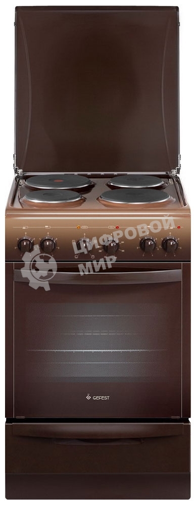 Плита электрическая Gefest 5140 0001 коричневый, конфорок 3 шт, духовка 55 л, 50 см x 85 см x 58.5 см