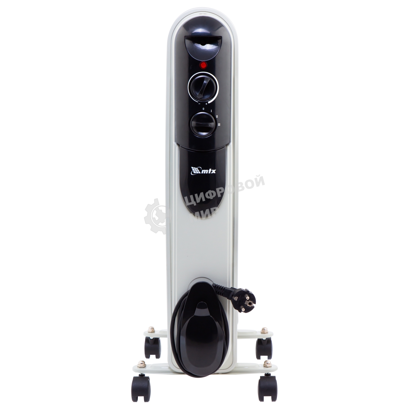 Обогреватель масляный MTX OCH-2000, белый, 2000 Вт, 20 м2, термостат