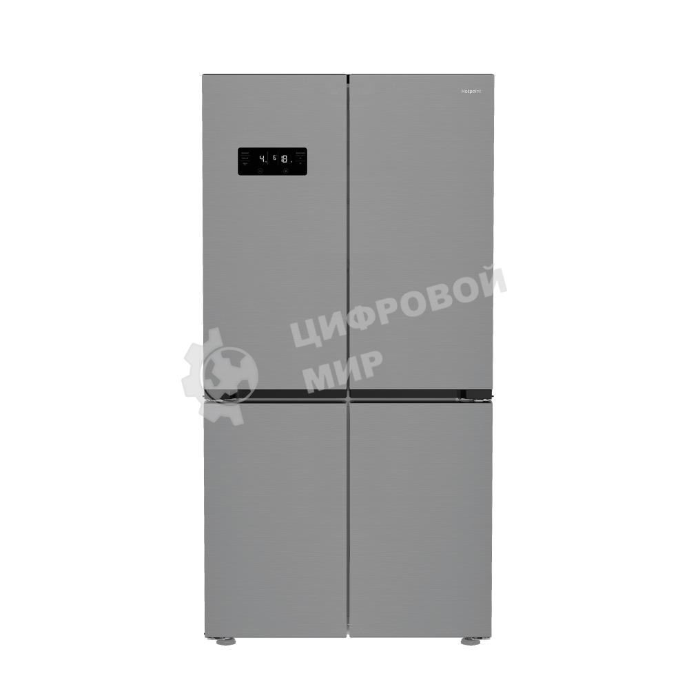 Холодильник Hotpoint HFP4 625I X нержавеющая сталь, трехкамерный, 376/165л, морозилка снизу, No Frost, Side by Side