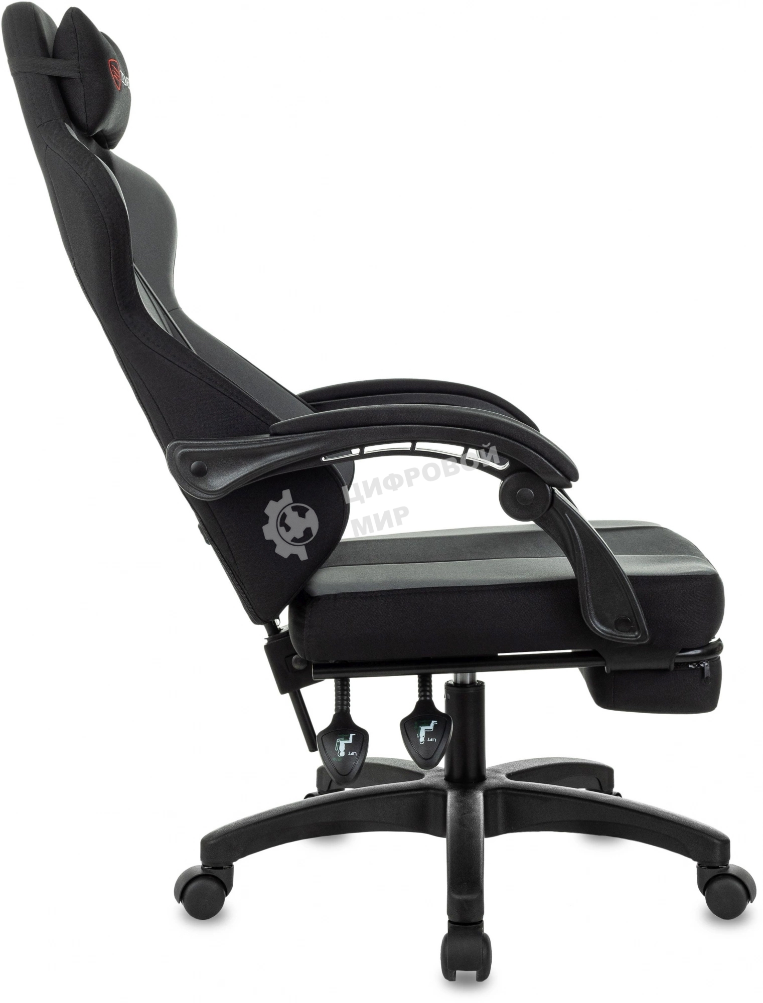 Кресло игровое Zombie Weaver черный/серый