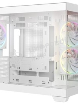 Компьютерный корпус Deepcool CG330 3F без БП, боковое окно (панорама), 3x120мм ARGB PWM вентилятора, черный, mATX