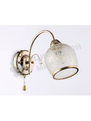 Светильник Ambrella light TR3195 GD/CL/FR золото/прозрачный/белый матовый E27 max 40W 190*110*290