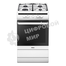 Плита газовая Hansa FCGW51001 белый, конфорок 4 шт, духовка 56 л, 50 см x 85 см x 60 см