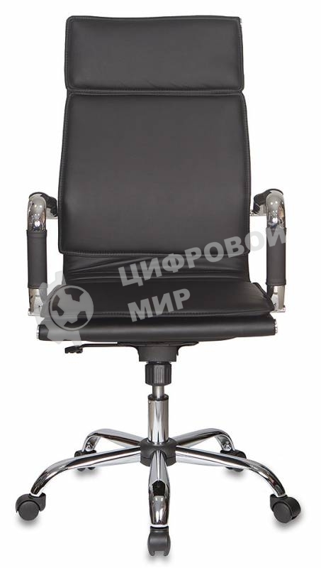 Кресло руководителя Бюрократ CH-993/black черный, искусственная, кожа, крестовина хромированная