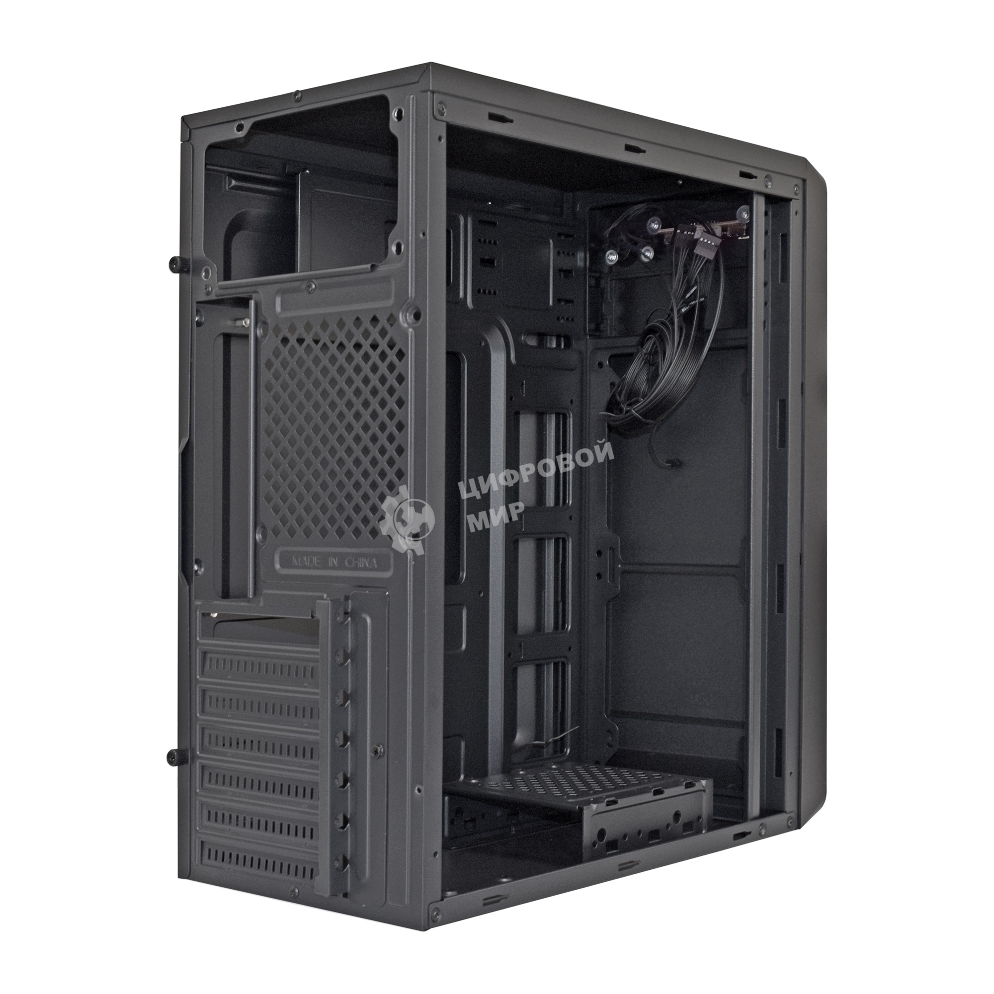 Компьютерный корпус Miditower ExeGate XP-332 Black, ATX, (XP600, Black,120мм), 2*USB, Audio