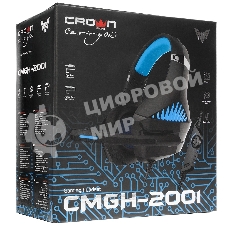 Гарнитура проводная игровая CROWN CMGH-2001 Black&blue