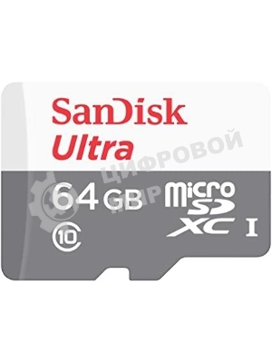 Флеш карта microSD 64Gb SanDisk microSDXC Class 10 Ultra UHS-I 100Mb/s