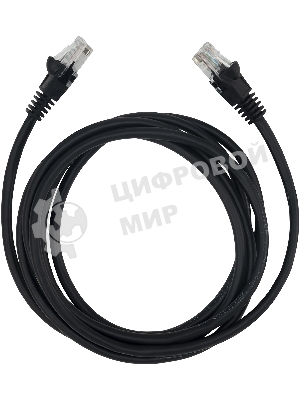 Патч-корд Buro UTP 4 пары cat.5e CCA molded 2м черный RJ-45 (m)-RJ-45 (m)