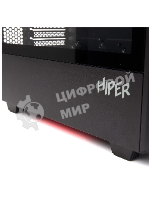 Компьютерный корпус Hiper PB81 черный без БП ATX 3x120мм 2xUSB2.0 2xUSB3.0 audio bott PSU