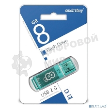 Флешка USB Smartbuy Glossy series green (SB8GbGS-G), 8Gb, USB 2.0, R/W 15/5, зеленый