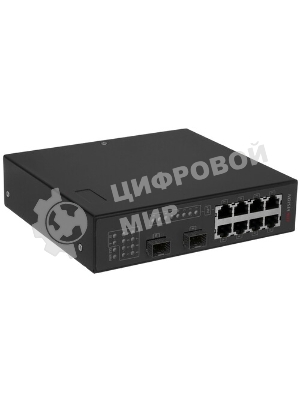 Коммутатор Hikvision DS-3T0310P, 8×100 Мбит/с PoE+ + 2×1 Гбит/с SFP, неуправляемый