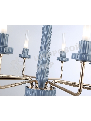 Люстра Ambrella light LH53126/8 GD/WH/GB золото/белый/серо-синий 13W 3000K D720*1120