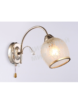 Светильник Ambrella light TR3195 GD/CL/FR золото/прозрачный/белый матовый E27 max 40W 190*110*290