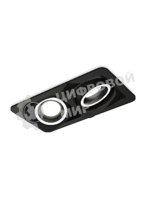 Комплект встраиваемого светильника Ambrella light XC7664080 SBK/FR черный песок/белый матовый MR16 GU5.3 (C7664, N7111)