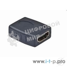 Переходник Gembird Переходник HDMI-HDMI 19F/19F, золотые разъемы, пакет