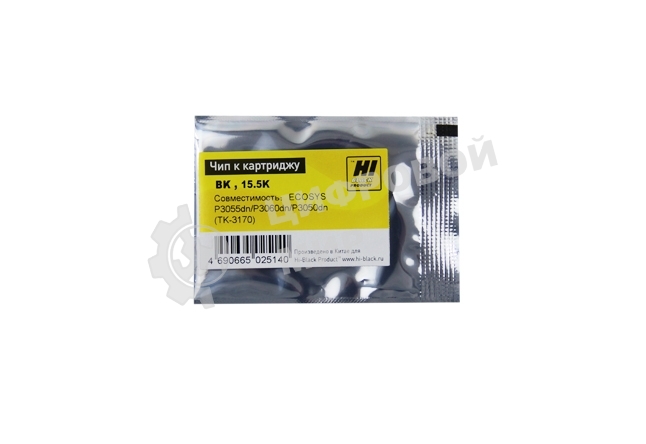 Чип Hi-Black к картриджу Kyocera ECOSYS P3055dn/P3060dn/P3050dn (TK3170), Bk, 15,5K