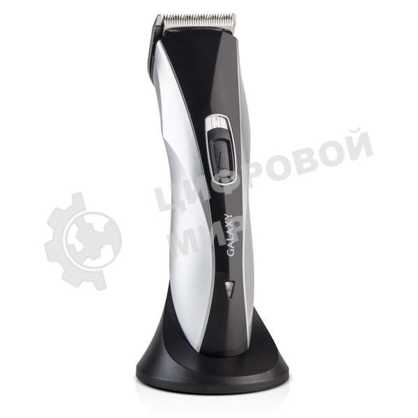 Набор для стрижки Galaxy Line GL 4155, черный с серебристым, лезвия из японской нержавеющей стали, индикатор работы и заряда, время непрерывной работы 45 мин, 4 насадки–расчески (3, 6, 9, 12 мм), эргономичный дизайн