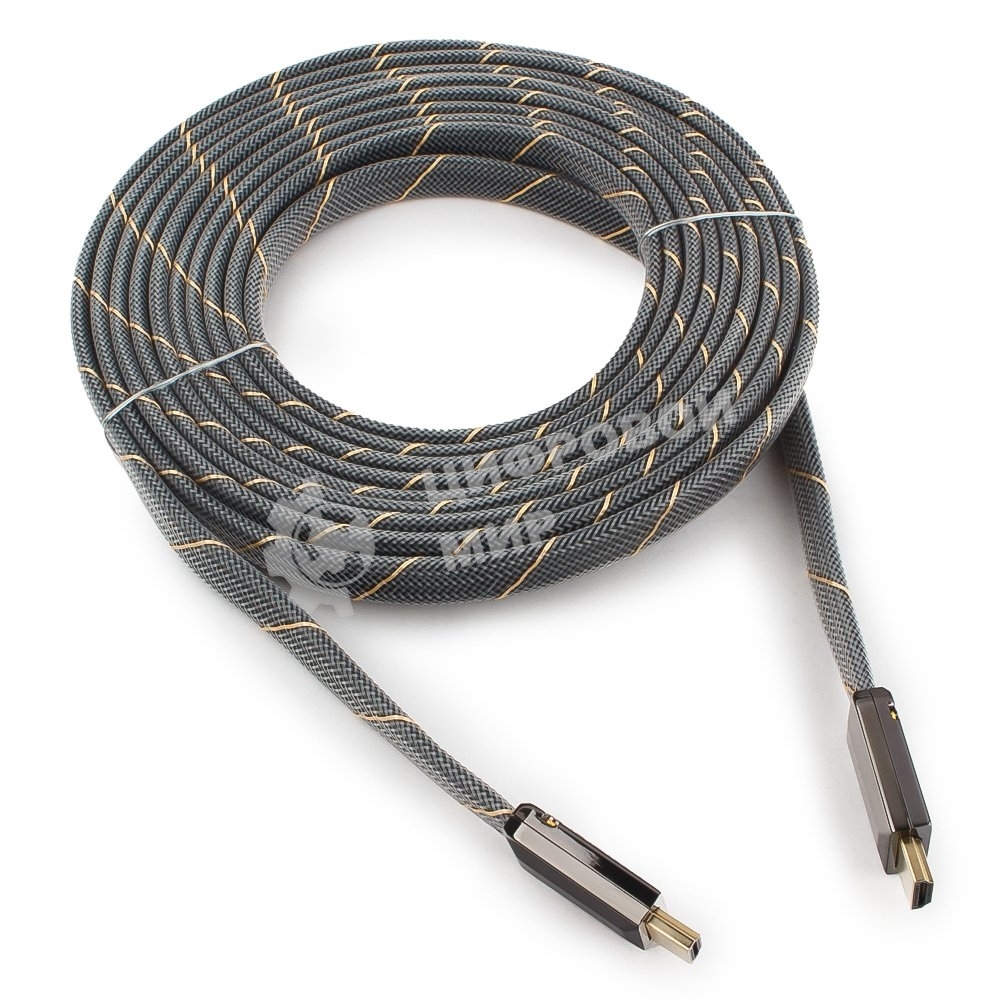 Кабель Cablexpert HDMI, серия Platinum, 4,5 м, v2.0, M/M, плоский, позол.разъемы, металлический корпус, нейлоновая оплетка, блистер