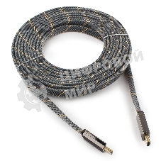 Кабель Cablexpert HDMI, серия Platinum, 4,5 м, v2.0, M/M, плоский, позол.разъемы, металлический корпус, нейлоновая оплетка, блистер