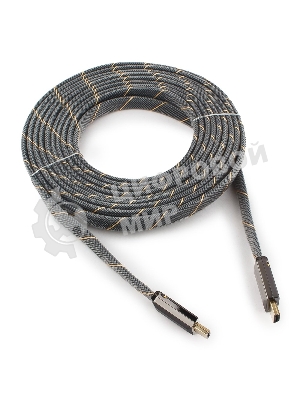 Кабель Cablexpert HDMI, серия Platinum, 4,5 м, v2.0, M/M, плоский, позол.разъемы, металлический корпус, нейлоновая оплетка, блистер
