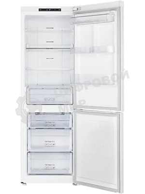 Холодильник Samsung RB30A30N0WW/WT белый двухкамерный 213/98л морозилка снизу, No Frost