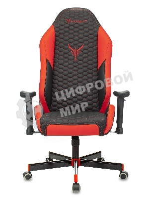 Кресло игровое Knight Neon черный/красный соты эко.кожа с подголов. крестовина металл