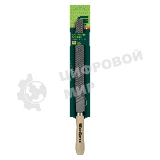 Напильник Сибртех, 250 мм, плоский, деревянная ручка