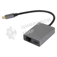 Адаптер TypeC--->RJ45+PD 100Вт, Allum Shell, VCOM