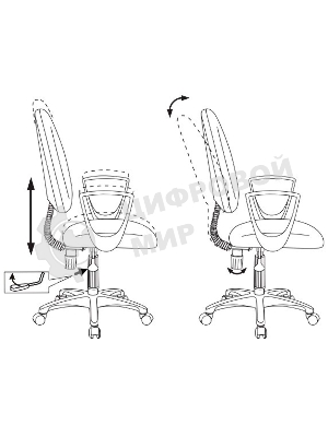Кресло Бюрократ CH-1300N/3C11 черный, экокожа, 120 кг, механизм качания