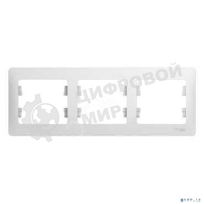 Рамка 3-м Glossa горизонт. бел. SchE GSL000103