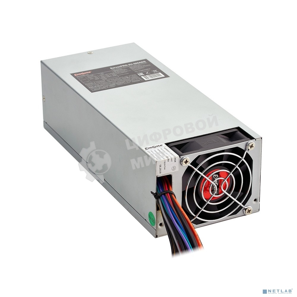 Блок питания серверный 500W ExeGate (ServerPRO-2U-500ADS) APFC, унив. для 2U, 24pin, 2*8pin, 3xSATA, 5xIDE