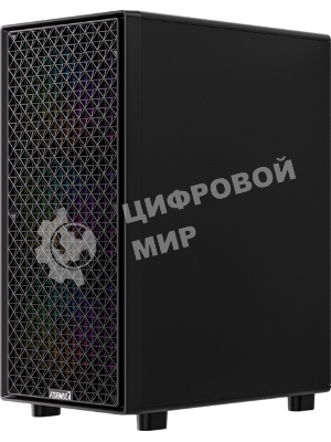 Компьютерный корпус Formula V Line MANA Dynamic Black AR, ATX, TYPE-C*1, USB3.0*2, FRONT 3x120мм ARGB, REAR 1x120мм ARGB