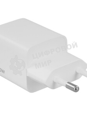 Зарядное устройство Cablexpert MP3A-PC-63, 30Вт GaN, 3А, QC4.0/PD, 1xUSB, 1xType-C, белый, пакет