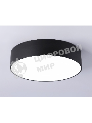 Потолочный светодиодный светильник Ambrella light FV5518 BK черный LED 18W 4200K D160*58 (Без ПДУ)
