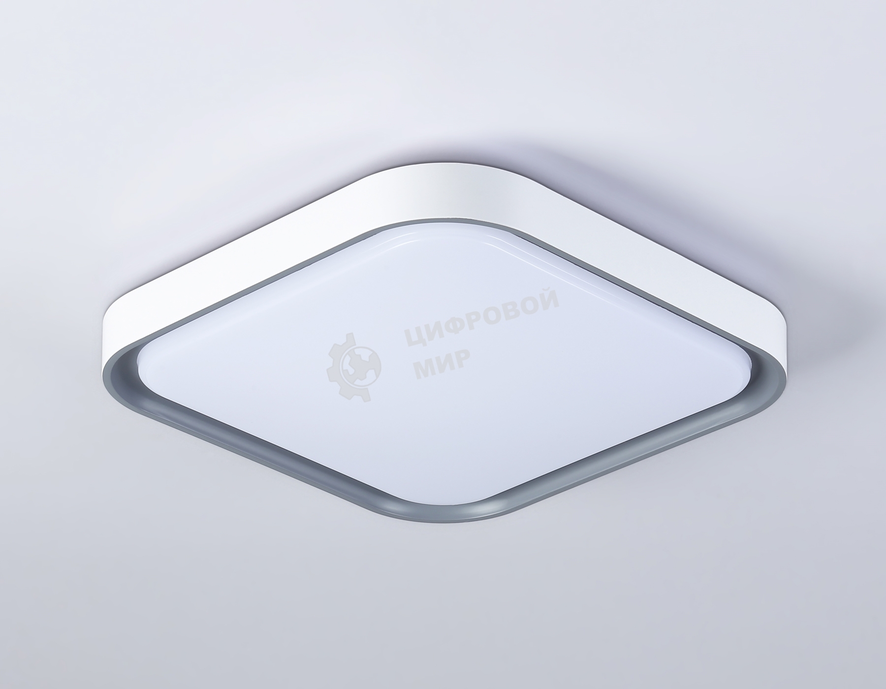 Потолочный светодиодный светильник Ambrella light FZ1250 WH/GR белый/серый 18W 5000K 250*250*60 (Без ПДУ)