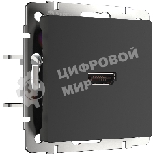 Розетка HDMI (черный матовый)