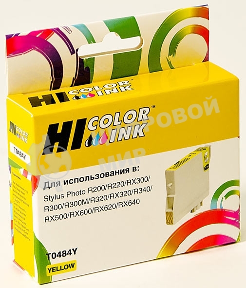 Картридж Epson Stylus Photo R200/R300/RX500/RX600 (Hi-black) new, C13T04844010, Y