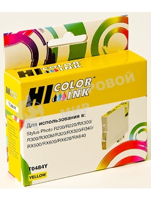 Картридж Epson Stylus Photo R200/R300/RX500/RX600 (Hi-black) new, C13T04844010, Y