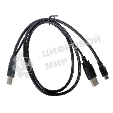 Кабель Gembird/Cablexpert USB 2.0 Pro, 2xAM/miniBM 5P, 0.9м, экран, черный