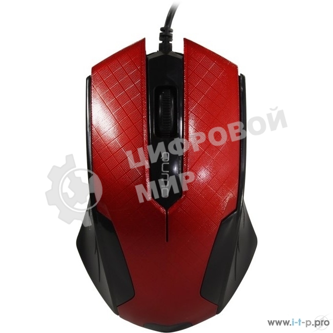 Мышь проводная Qumo Office M14 красный, 1000 dpi, USB, кнопки - 3